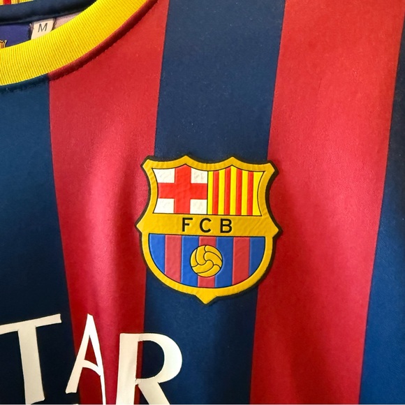 Official Messi Barcelona FCB Soccer Futball Jersey - Qatar Airways- Red and Blue - Picture 5 of 10